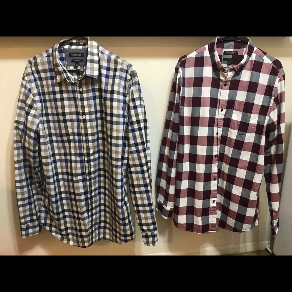 2 Banana Republic Shirts Tall XL